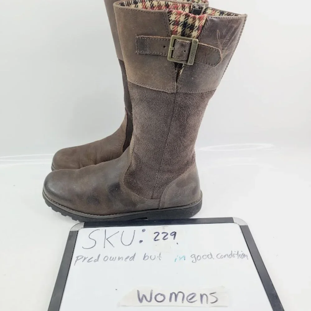 Timberland Girl's Brown Earthkeepers Leather Mid-Calf Winter Boots Size 6.5